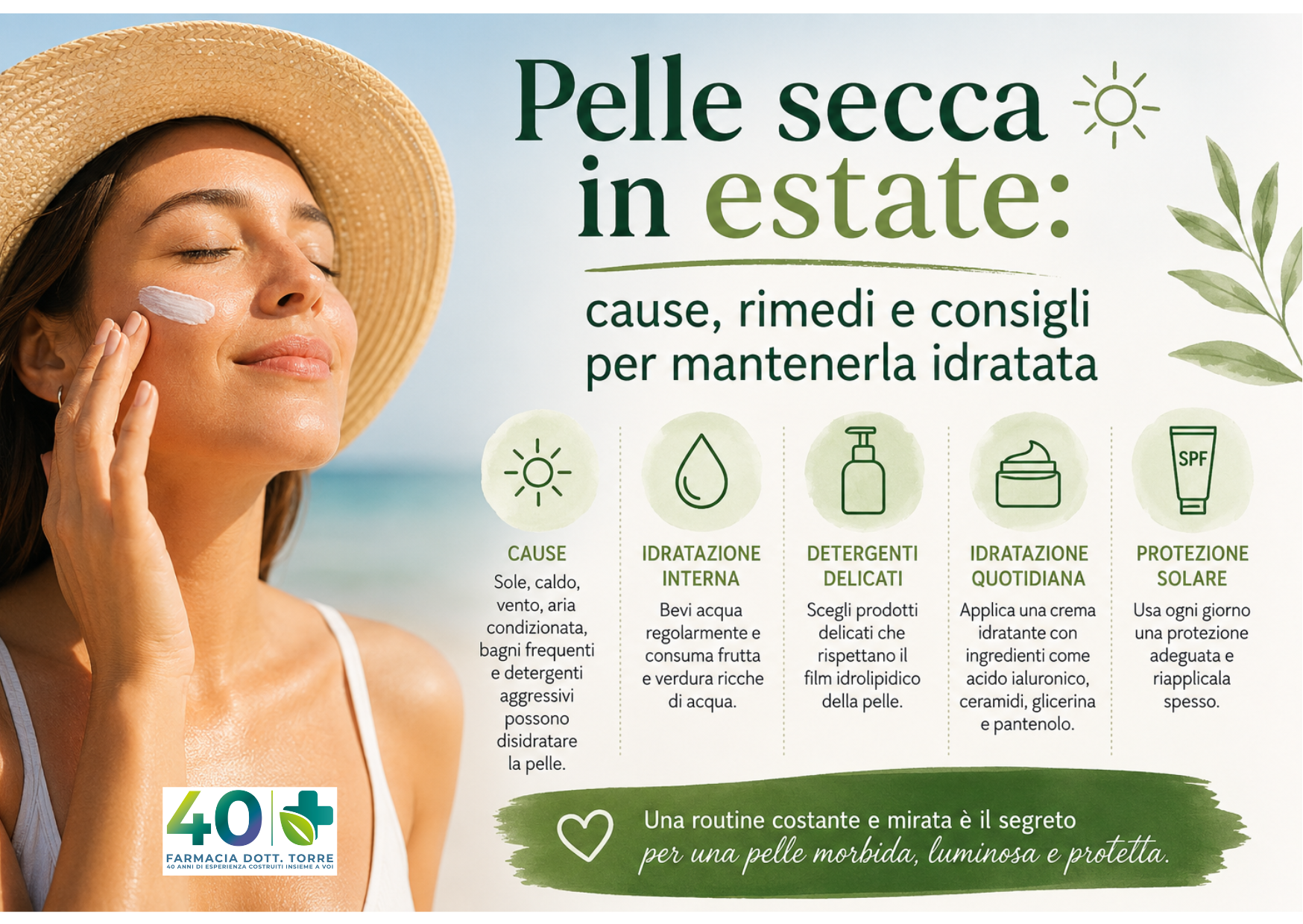 Pelle secca in estate: cause, rimedi e consigli per mantenerla idratata